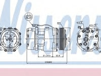 Compresor aer conditionat 89061 NISSENS pentru Vw Eurovan Vw Transporter Vw Lt