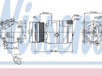 Compresor aer conditionat 89062 NISSENS pentru Opel Omega