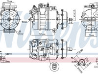 Compresor aer conditionat 890635 NISSENS pentru Vw Touareg Vw Multivan Vw Transporter Vw Kombi