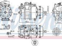 Compresor aer conditionat 890637 NISSENS pentru Vw Touareg Vw Multivan Vw Transporter Vw Kombi