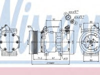 Compresor aer conditionat 89064 NISSENS pentru Renault Kangoo Dacia Logan Nissan Kubistar Renault Megane Renault Clio Renault Symbol Renault Thalia Renault ScEnic Renault Sanderostepway