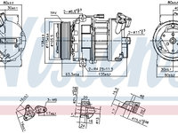 Compresor aer conditionat 890656 NISSENS pentru Nissan X-trail Renault Latitude Renault Master Renault Laguna Renault Trafic Opel Vivaro Nissan Primastar Opel Movano