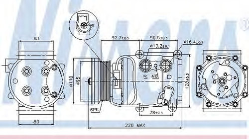 Compresor aer conditionat 89071 NISSENS pentr