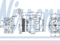 Compresor aer conditionat 89072 NISSENS pentru Renault Megane Nissan Dualis Nissan Qashqai Renault ScEnic Renault Grand