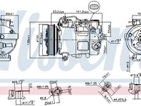 Compresor aer conditionat 890739 NISSENS pentru Mercedes-benz Gla-class Mercedes-benz Cla