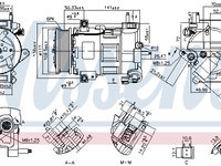 Compresor aer conditionat 890758 NISSENS pentru Ford B-max Ford Fiesta Ford Transit