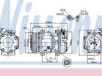 Compresor aer conditionat 89076 NISSENS pentru CitroEn C8 Peugeot 306 Peugeot 406 Peugeot 807 Alfa romeo Mito CitroEn Berlingo CitroEn Xsara Peugeot Grand Peugeot Partner Peugeot Ranch Peugeot 607 CitroEn C5