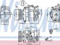 Compresor aer conditionat 89091 NISSENS pentru Vw Touareg Audi Q7