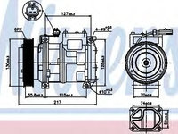 Compresor aer conditionat 89097 NISSENS