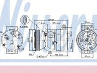 Compresor aer conditionat 89121 NISSENS pentru Renault Megane Renault ScEnic