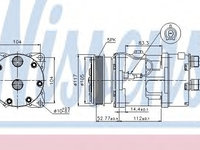 Compresor aer conditionat 89123 NISSENS pentru Peugeot Boxer Fiat Ducato CitroEn Jumper CitroEn Relay