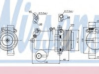 Compresor aer conditionat 89133 NISSENS pentru Bmw Z3 Bmw Seria 3 Bmw Seria 5 Bmw X3