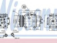 Compresor aer conditionat 89143 NISSENS pentru Volvo C30 Volvo S40 Volvo V50 Volvo V70 Ford Focus Volvo Xc70 Ford C-max Ford Kuga Volvo S80