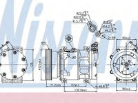 Compresor aer conditionat 89148 NISSENS pentru Dacia Logan Dacia Duster Dacia Sandero Renault Clio Renault Logan Renault Tondar Renault Sanderostepway Renault Duster