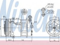 Compresor aer conditionat 89157 NISSENS pentru Opel Vectra Fiat Croma