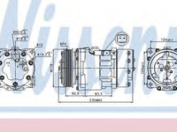 Compresor aer conditionat 89195 NISSENS pentru Peugeot 307 1.6 sw [3h] hdi 110 motorina 109cp/80kw 9HY (DV6TED4); 9HZ (DV6TED4) 2004 2005 2006 2007