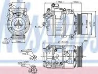 Compresor aer conditionat 89214 NISSENS pentru Bmw Seria 3 Bmw Z4 Bmw Seria 5 Bmw Seria 7 Bmw Seria 6 Bmw Seria 1