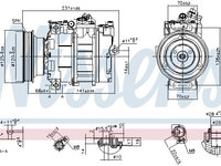 Compresor aer conditionat 89232 NISSENS pentru Land rover Freelander Rover 75