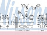 Compresor aer conditionat 89238 NISSENS pentru Hyundai Santa Hyundai Trajet Hyundai Sonata Hyundai Tucson