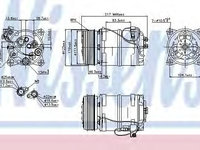 Compresor aer conditionat 89249 NISSENS pentru Volvo 850 Volvo S70 Volvo V70 Volvo C70