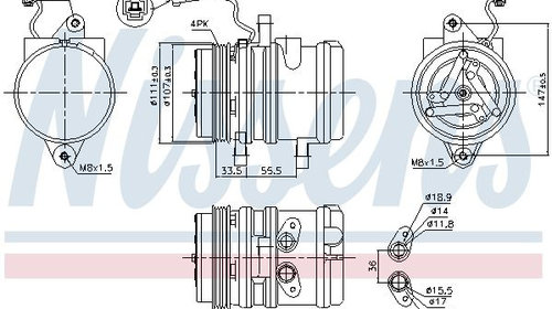 Compresor aer conditionat 89261 NISSENS pentr