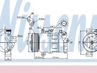 Compresor aer conditionat 89307 NISSENS pentru Bmw Seria 3 Bmw Z4 Bmw X3