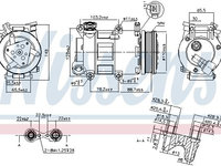 Compresor aer conditionat 89327 NISSENS pentru Ford Focus Volvo S40 Volvo V50 Volvo C30 Ford C-max