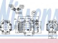 Compresor aer conditionat 89336 NISSENS pentru Volvo C30 Volvo C70 Volvo S40 Volvo V50 Ford Focus Ford C-max Mazda 3 Mazda Axela Ford Fiesta Ford Ikon Ford Fusion Volvo V70