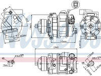 Compresor aer conditionat 89418 NISSENS pentru Audi A5 Audi R8 Audi Allroad Audi A8 Audi A4 Audi A6 Audi Q7
