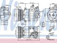 Compresor aer conditionat 89421 NISSENS pentru Vw Jetta Vw Vento Audi A3 Audi Tt Vw Beetle Vw New Vw Novo