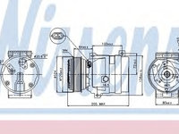 Compresor aer conditionat 89435 NISSENS pentru Renault Trafic Nissan Primastar Renault Megane Opel Vivaro Opel Movano Renault Master Nissan Interstar