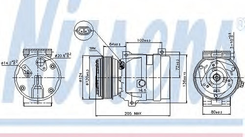 Compresor aer conditionat 89435 NISSENS pentr