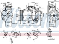 Compresor aer conditionat 89443 NISSENS pentru Toyota Ist Toyota Urban Toyota Auris Toyota Blade