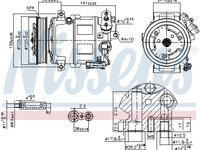 Compresor aer conditionat 89497 NISSENS pentru Opel Insignia