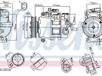 Compresor aer conditionat 89513 NISSENS pentru Audi A6 Audi A5 Audi A4 Audi Q5