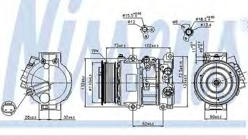 Compresor aer conditionat 89516 NISSENS pentr