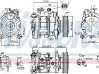 Compresor aer conditionat 89593 NISSENS pentru Bmw Seria 1 Bmw Seria 4 Bmw Seria 3