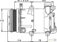 Compresor aer conditionat 8FK 351 113-471 HELLA pentru Ford C-max Ford Focus Volvo S40 Volvo V50 Volvo C30