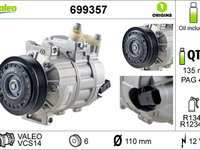 Compresor aer conditionat Audi A3 8P benzina 1.2 TSI 105cp cod motor CBZB an 2010-2012 , este nou