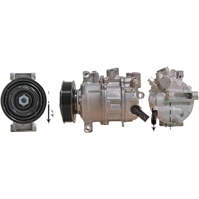 Compresor aer conditionat AUDI A5 F53; F5P 2016->, A5 Cabriolet F57 2016->, A5 Sportback F5A; F5F 2016-> pentru 40 TDI, perioada 2016 2017 2018 2019 2020 PIESA NOUA diametru fulie mm 110, cod compresor 6SES14C