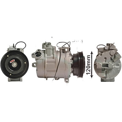 Compresor aer conditionat AUDI A6 C5 1997->2005, A4 8D2; B5 1994->2000 pentru 1.9 TDI, perioada 1995 1996 1997 1998 1999 2000 2001 2002 2003 2004 2005 PIESA NOUA de la an de fabricatie 11/2000, de la serie sasiu 4B1068909, diametru admisie mm 28,4, D