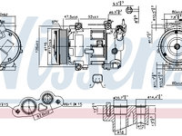 Compresor aer conditionat CITROEN C3 II SC 1 2 VTi 82 benzina 82 cai NISSENS 890606 Compresor aer conditionat CITROEN C3 II SC 1 2 VTi 82 benzina 82 cai NISSENS 890606