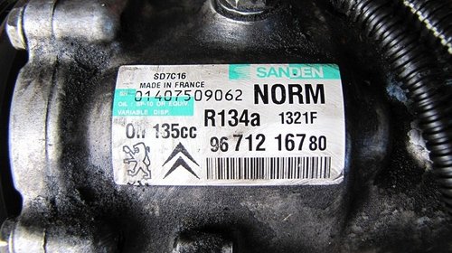 Compresor Aer Conditionat Citroen/Peugeot 1.6 HDi Cod 9671216780