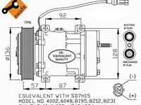 Compresor aer conditionat DAF CF 85 (2001 - 2013) NRF 32477