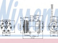 Compresor aer conditionat DAF CF 85 (2001 - 2013) NISSENS 89137