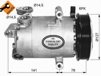 Compresor aer conditionat FIAT DUCATO platou / sasiu (250, 290) (2006 - 2016) NRF 32411