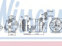 Compresor aer conditionat FIAT MULTIPLA (186) (1999 - 2010) NISSENS 89258