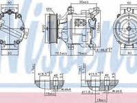 Compresor aer conditionat FIAT PANDA (169) (2003 - 2016) NISSENS 89324