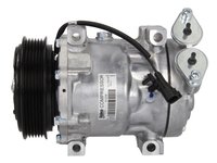 Compresor aer conditionat Ford Focus II, 2004-2011, Focus C-MAX, 11.2004-2007, motor 1.6 TDCI, 80kw, Focus C-MAX, 2003-2007, 1.6 TDCI, 66kw, diesel, rola curea 119 mm, 6 caneluri, tip Sanden: 7V16