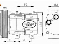 Compresor aer conditionat FORD MONDEO   (GBP) (1993 - 1996) NRF 32076